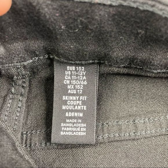 H&M High Rise Jegging Pants black Wash Skinny Stretchy 24x25 - Picture 6 of 11